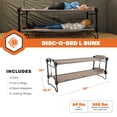 thumbnail image 6 of Disc-O-Bed Large Outdoor Convertible 2 Person Portable Camping Bunk Cots, Tan, 6 of 11