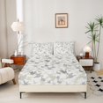 thumbnail image 2 of Manfei Minimalism Camouflage Fitted Sheet Full, Farmhouse Duck Bed Set, Cream White, 3-Piece, 1 Fitted Sheet and 2 Pillowcases, 2 of 6