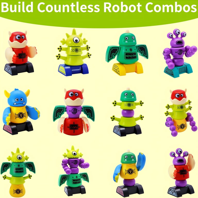 MOONTOY, Magnetic Robot Toys for Kids, STEM Building Blocks