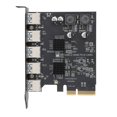 thumbnail image 1 of Type A PCIe 4X Adapter Card, USB 3.2 Gen 2 PCIe Card 10Gbps 5 Ports High Speed Stable  for LINUX, 1 of 7
