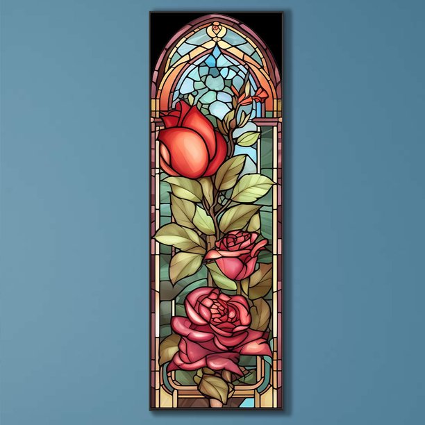 Cuadros Decorativos 5D bricolaje redondo completo taladro diamante pintura vidrieras rosa Kit decoración del hogar (Y900) Wdftyju embutido en tela