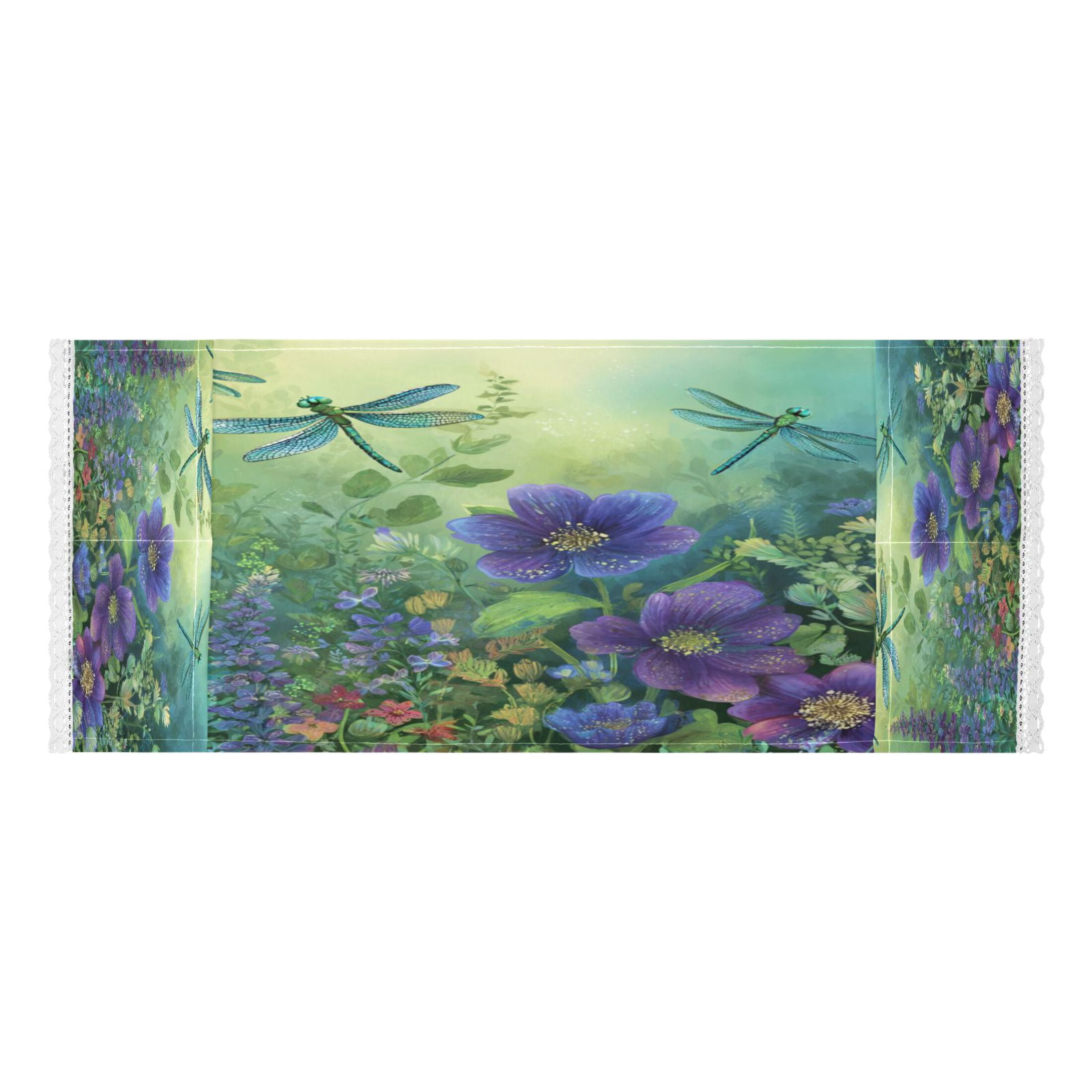Wobogo Green Dragonfly Floral Washing Machine Cover Dustproof Washer Dryer Cover Waterproof Laundry Room Decorative Protector