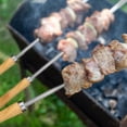 thumbnail image 2 of Shisuyan 10 Pcs Brochettes Plates Brochettes de Barbecue Bâtons de Rôtissage de Barbecue pour Feu de Camp Extérieur, 2 of 8