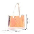 thumbnail image 2 of Clear Tote Bag Stylish Transparent Shoulder Handbag For Women Beach Shopping Gym Travel Lightweight Durable, 2 of 4