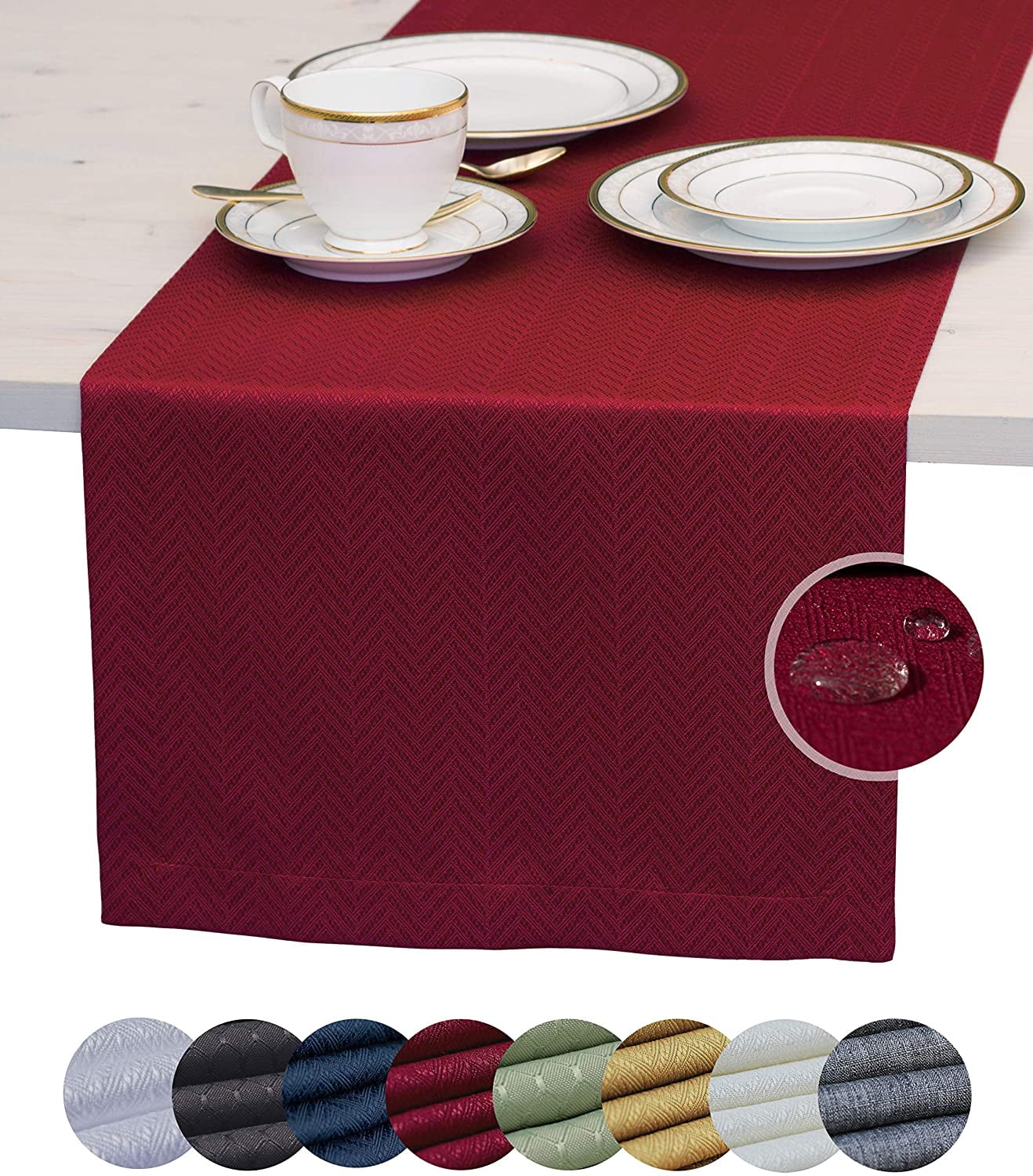 Red Table Runner 48 inch, Cranberry Dresser Scarf, Burgundy Outdoor Coffee Table Runner