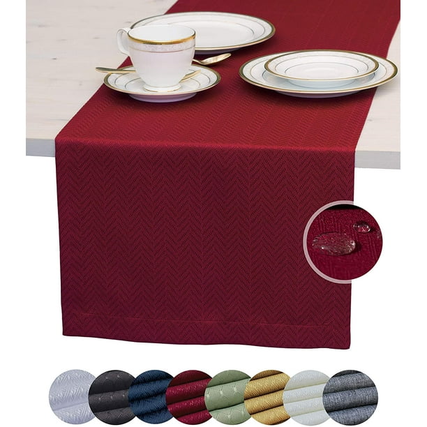Red Table Runner 48 inch, Cranberry Dresser Scarf, Burgundy Outdoor Coffee Table Runner