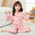 thumbnail image 4 of AJIWYH Pajamas for Girls,Little Boys Girls Kids Cartoon Bunny Crewneck Pajamas Cotton Long Sleeve Pj's Toddler Clothes Sleepwear Girls Size 7 Pajamas Pink,5-6 Years, 4 of 8