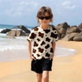 thumbnail image 7 of Smupbvky Toddler Boys Girls Cow Print T Shirt Short Sleeve Crew Neck Tops Casual Soft Cute Summer Tee Loose Fit (4-5 Years, Multicolor), 7 of 7