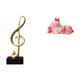thumbnail image 1 of Escultura Creativa De Resina Con Forma De Ciervo Y Nota Musical, Adorno De Mesa, Centro De Mesa Para Escritorio, Chimenea, Cocina, Comedor, Regalo De Inauguración De La Casa, Artesanía Fina., 1 of 8