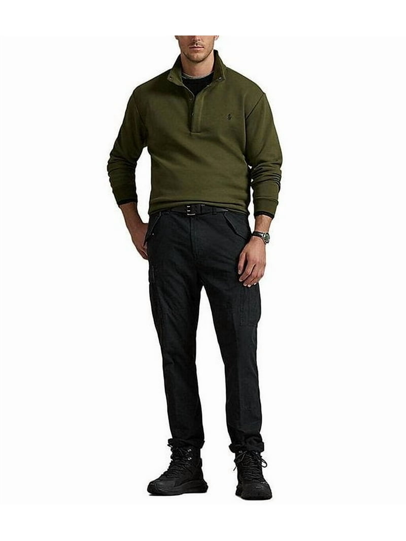 ラルフローレン　カーキ　オリーブ　セットアップ　スリーピース　XLサイズ Polo Ralph Lauren COMPANY OLIVE Men's Double-Knit Quarter-Snap L/S