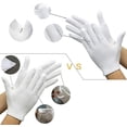 thumbnail image 2 of Paquete de 24 guantes de algodón blanco, guantes de trabajo, guantes de hidratación cosmética para manos secas y eczema, inspección de joyas (gruesos) Sincero Electrónica, 2 of 5