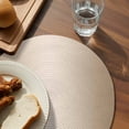 thumbnail image 3 of Beige Ombre Round 13 Inch Placemats Set of 4, Modern Gradient Abstract Art HeatResistant Non Slip Place Mats for Dining Table, Wipeable Braided Kitchen Table Mats for Housewarming, 3 of 9