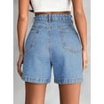 thumbnail image 4 of EMMIOL Women's High Waisted Wide Leg Denim Shorts Stretchy 2026 Summer Casual Jean Shorts with Pockets Trendy Loose Fit Y2K Streetwear, 4 of 10