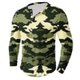 thumbnail image 2 of Mens Crewneck Sweatshirt Camouflage Printing Plus Size Button Long Sleeve Casual Blouse Shirts, 2 of 4