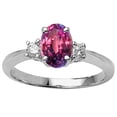 thumbnail image 3 of Tommaso Design� Oval 9x7 mm Simulated Alexandrite Engagement Ring, 3 of 9