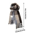 thumbnail image 3 of Aolie Winter Scarf for Women, Scottish Checked Scarf Fleece Christmas Oversized Thick Fashion Scarves, Fashion Xmas Women's Scarf, 3 of 4