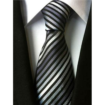 Lavaport Mens Wedding Formal Office Striped Necktie