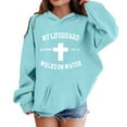 thumbnail image 3 of Tiijoy Little Girls Hoodie Jesus Themed Hooded Sweatshirt Fall Winter Clothes, Sizes 6-7, 3 of 3