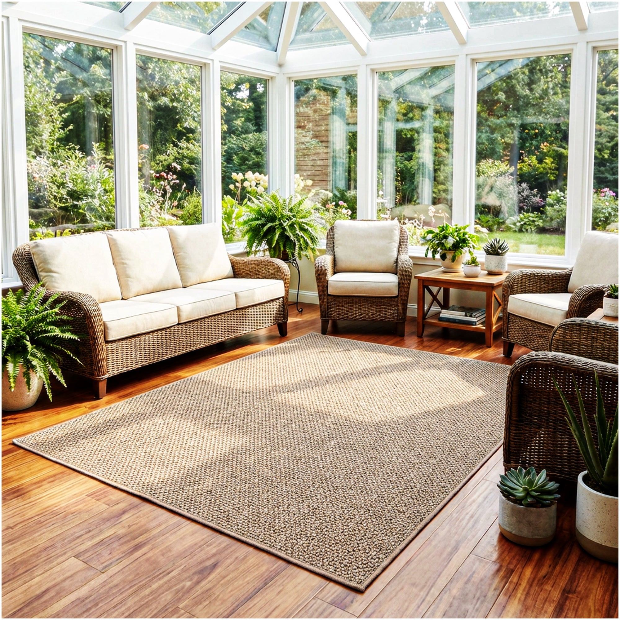 Koeckritz Rugs Nugget Special Acorn Roast Indoor/Outdoor Area Rug, 5' x 10'