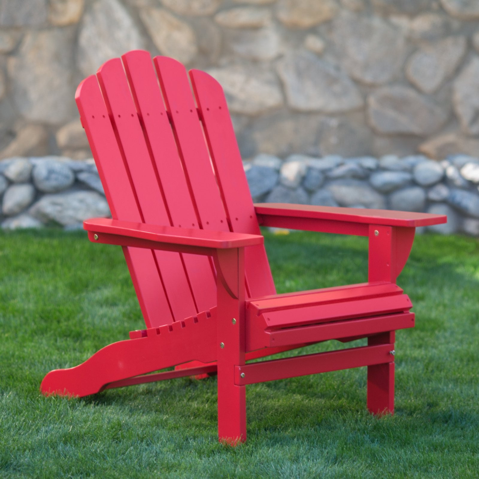 Belham Living Shoreline Adirondack Chair Red by My Nguyen Export Forest