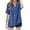 Blue, variant on PINQI Girls Cotton Linen Blouse Shirts Long Sleeve Summer Kids Tunic Top V Neck Button Down Teen Plain Lightweight Tee