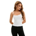 thumbnail image 4 of Unique Bargains Women's Spaghetti Strap Tank Top Basic Undershirt Ribbed Camisole L White, 4 of 6