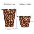 thumbnail image 2 of Lsque Christmas Gingerbread Cookies Pattern Telescopic Pencil Bag Pen Holder Stationery Case, Stand-up Retractable Transformer Bag Organizer, 2 of 6