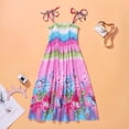 thumbnail image 3 of SYNPOS Girls Bohemian Dresses Floral Sleeveless Rainbow Beach Sundress 2-10 Years, 3 of 8