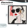 thumbnail image 4 of Stupell Industries Modern Sassy Glamour Sketch Black Floating Frame Canvas Art, 18 x 18, by Andrea Haase, 4 of 8