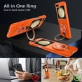 thumbnail image 4 of for Samsung Galaxy Z Flip 6 Case with 360° Rotatable Magnetic Ring Stand, Compatible with Mag-safe, Slim Thin Matte PC Shockproof Protective Phone Case for Women Men, Orange, 4 of 8