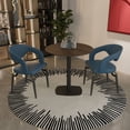 thumbnail image 3 of LeisureMod Round Dining Table with MDF Top and Powder-Coated Square Steel Base Kitchen Table, Seats 2-3 Person for Modern Home and Kitchen Vail Collection, 3 of 9