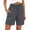 Gray#02, variant on Yteetum Women's Cotton Linen Shorts Summer Mid Rise Elastic Waist Shorts Casual Solid Loose Lightweight Breathable Travel Vacation Shorts