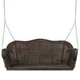 thumbnail image 2 of Northlight Hand Woven Resin Wicker Porch Swing with Chain - Dark Brown, 2 of 7