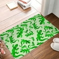 thumbnail image 4 of Pofeuu Green Lizard Print Flannel Doormats Rug16"x24"Rug Washable Doormats Indoor Outdoor Rugs for Layered Front Door Mats, Porch, Kitchen, Entryway, 4 of 7