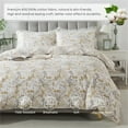 thumbnail image 3 of Lanpei Floral Leaf Duvet Cover Set 3Pcs Twin, 100% Cotton Yellow French Country Comforter Cover Set With Zipper, Botanical Farmhouse Bedding Set (1 Duvet Cover, 2 Pillowcases), 3 of 7