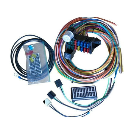 Truck Electrical Wiring - New 14 Circuit Basic Wire Kit Small Wiring Harness Rat Street Rod Sand Car Truck