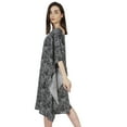thumbnail image 2 of Moomaya Short Beach Kaftan Dress For Womens Print U-Neck Turkish Bikini Cover Up Dress, 2 of 7