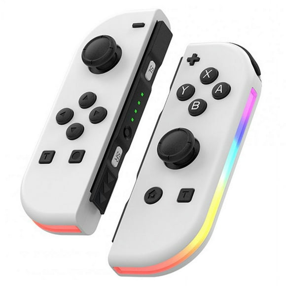 Games Controller Wireless Color Rgb Lighting Game Console Handheld Console with Dual Vibration White