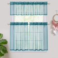 thumbnail image 7 of 2 Pcs Sheer Tier Curtains Linen Textured Semi Sheer Drapes Kitchen Café Rod Pocket Voile Curtain, 7 of 7