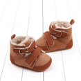 thumbnail image 6 of Xiaoxatg Versatile Solid Baby Sneakers for Winter - Thickened Soft Sole Warm Short Boots for Children Ideal for Girls and Boys 12-18 Months Brown, 6 of 6