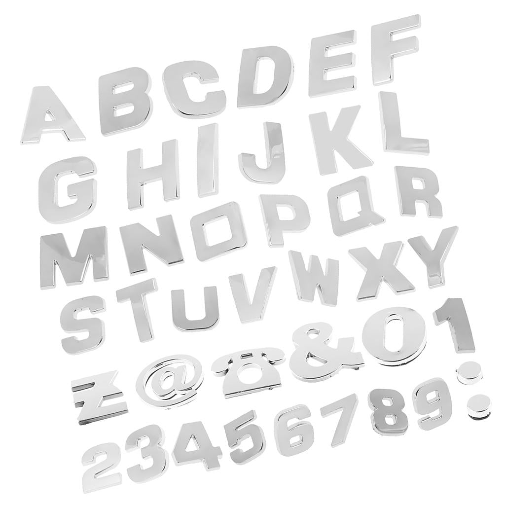 200pcs 3D Car and letters Sticker Symbol Decals