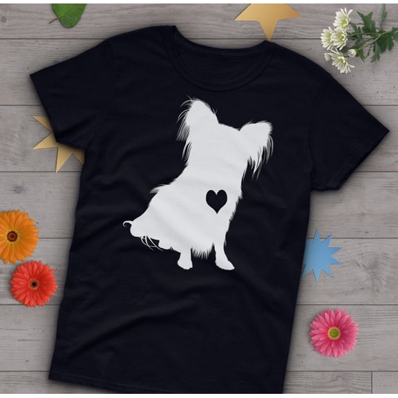 DeliFri Papillon Dog Shirt, Women Men, Papillon Lover Gift, Cute Papillon Mom T-shirt, Dog Lover Tshirt, Pet Graphic Tee, Tops Gift for Her Birthday