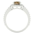 thumbnail image 4 of Clara Pucci 14K White Gold 1.33ct Champagne Solitaire with Accents Ring, 4 of 8