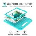 thumbnail image 6 of AVAWO Kids Case for iPad 9.7 2017/2018 & iPad Air 2 - Light Weight Shock Proof Convertible Handle Stand Friendly Kids Case for 9.7-inch iPad 5th & 6th Gen, iPad Air 1 & iPad Air 2 - Cyan, 6 of 10