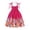 B, variant on vigerkar Girls Bohemian Dresses Floral Sleeveless Rainbow Beach Sundress with Necklace 2-9T (C, 6-7 Years)