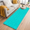 thumbnail image 3 of 2x6 Kitchen Runner Rug, Turquoise Plaid Non-Skid Rubber Backing Large Rectangle Rugs - Living Room Bedroom Home Office, Geometric Leaf Diamond Morocco Abstract Indoor Floor Mat Carpets Washable Rug, 3 of 9