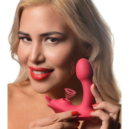 Shegasm Butterfy Tease 10X Clitoral G-Spot Vibrator with Remote Control, Pink