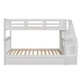 thumbnail image 5 of Bellemave Twin over Twin Bunk Bed with Stairs, Solid Wood Bunk Bed with Storage Drawers for Teens, Adults (White), 5 of 11