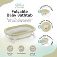 thumbnail image 2 of Dolu Nuve Foldable Baby Bathtub Collapsible Infant Bath Tub for Newborns, Eco Green, 2 of 5