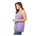 thumbnail image 4 of Woman Within Women's Plus Size Lace-Trim V-Neck Tank Top, 4 of 6